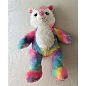 Build A Bear ! Rainbow Wolf Plush LIMITED EDITION ! Great Wolf Lodge 18” BAB
